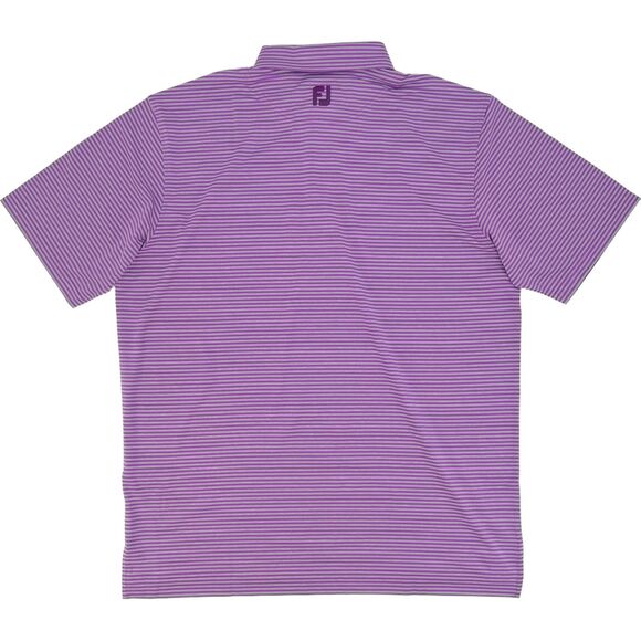 NWT FootJoy Men's ProDry Stretch Lisle Stripe Polo Shirt Violet/Heather Gray XL - Picture 3 of 10